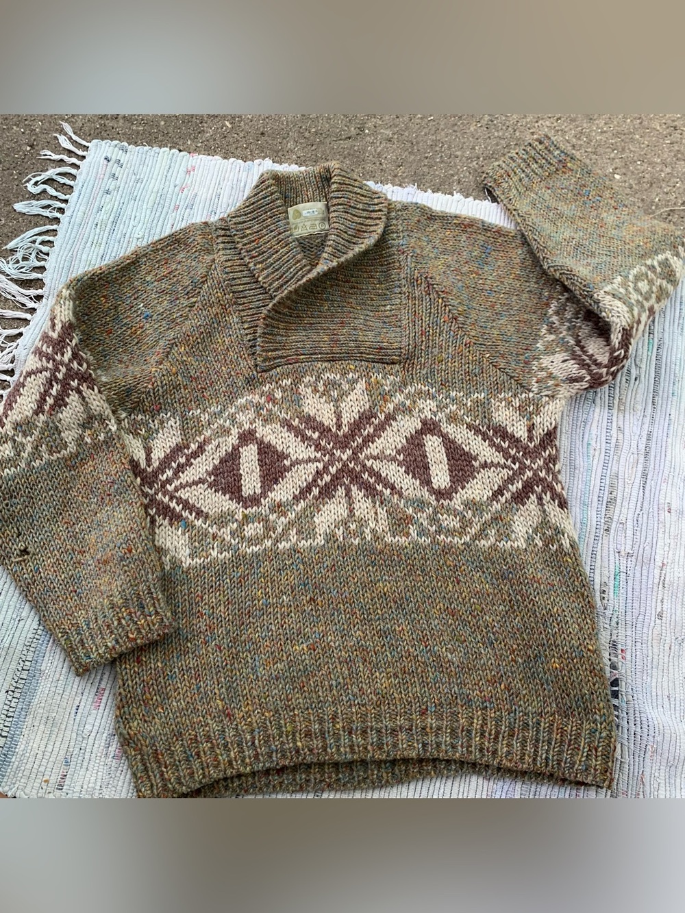 Vintage Irish wool sweater, nordic